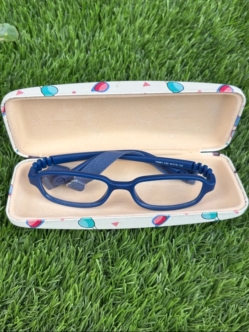 Children's Flexible Navy Blue Glasses with Secure Strap